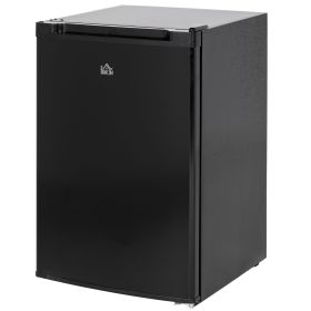 HOMCOM 3 Cu Ft Small Upright Freezer Black Adjustable Thermostat Reversible Door for Apartments