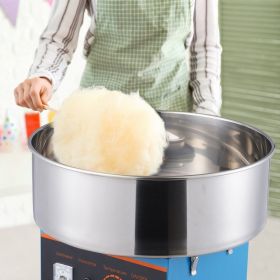 Electric Cotton Candy Machine, 1000W Candy Floss Maker, Commercial Cotton Candy Machine With Stainless Steel Bowl, Sugar Scoop, And Drawer, Perfe (Option: blue)