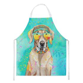 Weimaraner Hippie Dawg Apron Cooking Kitchen Server Baking Crafts Gardening for Adult Women Men, Unisex, Large, Multicolor (Default: Default)